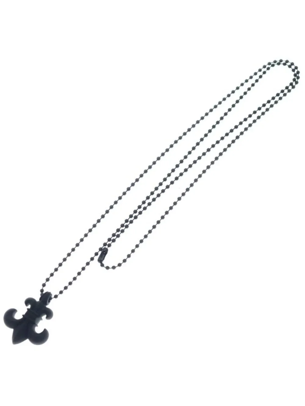 Chrome Hearts Rubber Fluer BS Flare Necklace Silicone Black